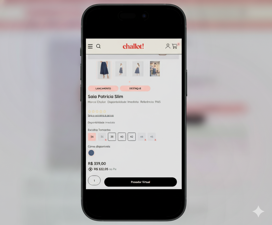 Botão Provador Virtual